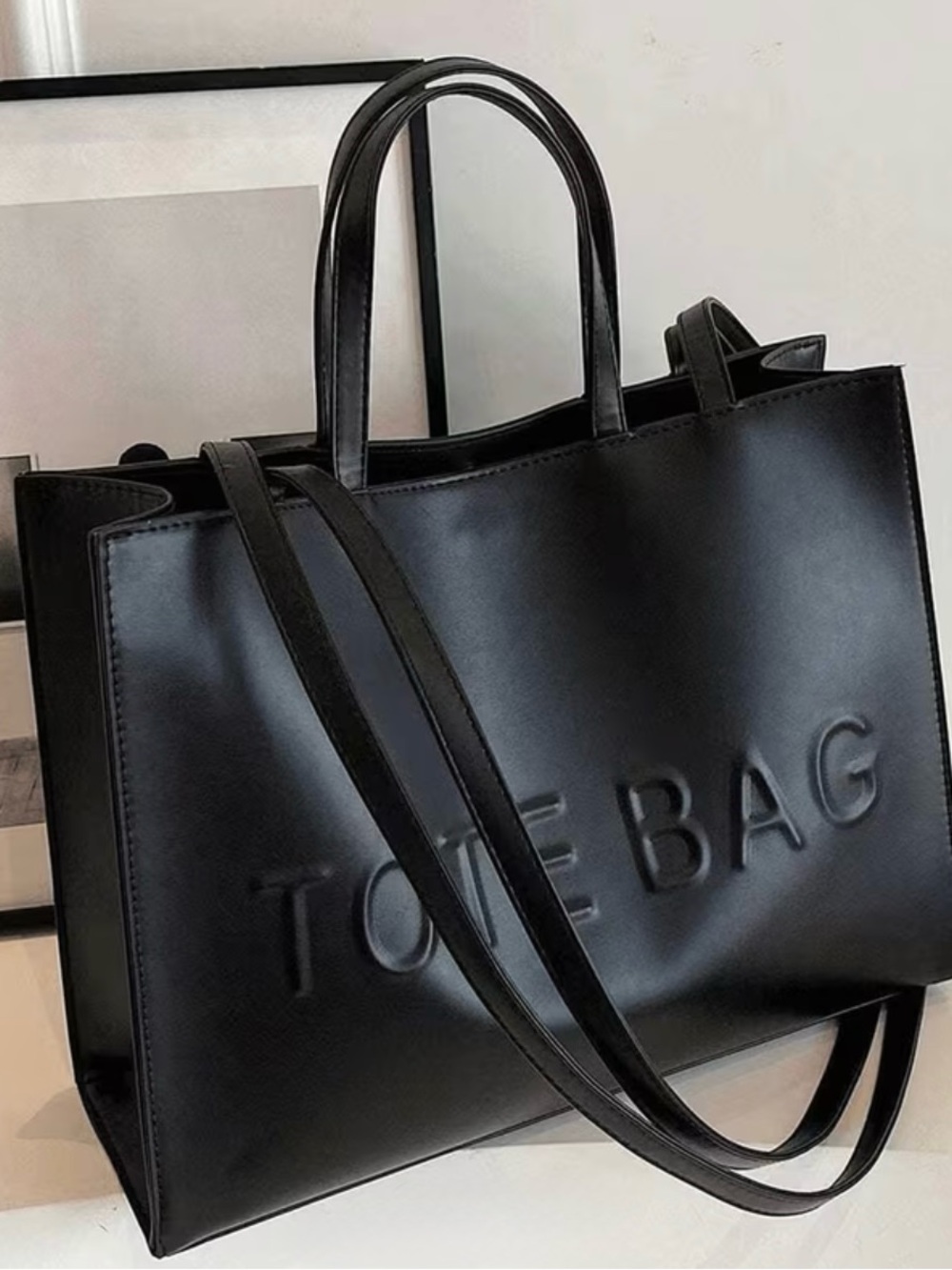 Classic Black Tote Bag - Sleek Everyday Carry